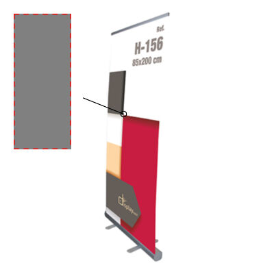 ROLL UP 85x200 CM ALUMINIO-PVC 