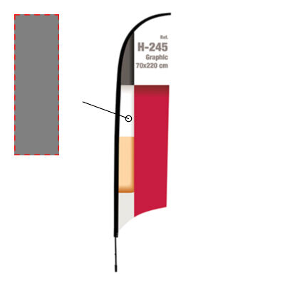 SOPORTE BANDERA FORMA PLUMA 2 M