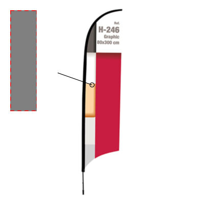 SOPORTE BANDERA FORMA PLUMA 3 M