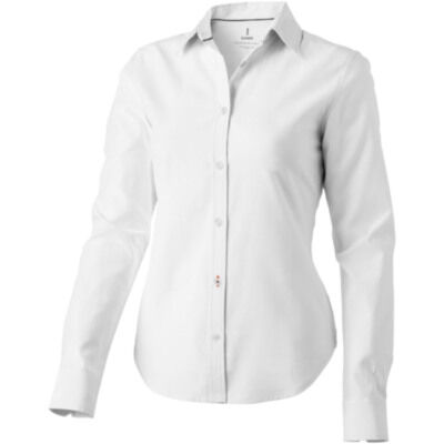 Camisa tipo Oxford de manga larga de mujer 