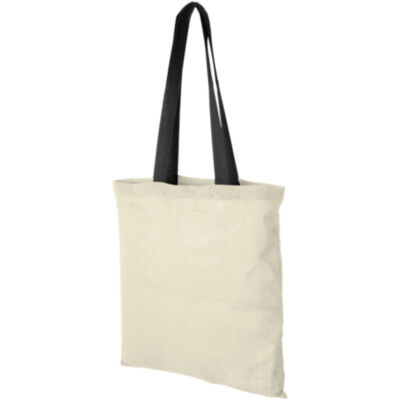 Bolsa Tote de algodón 100 g/m² con asas largas contrastadas "Nevada" Bolsa Tote de algodón 100 g/m² con asas largas contrastadas "Nevada"