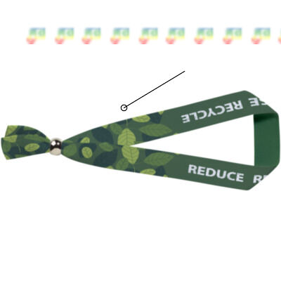 Pulsera para festivales de PET reciclado con cierre de metal "Evi"