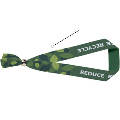 Pulsera para festivales de PET reciclado con cierre de metal 