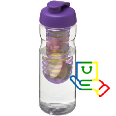 H2O Active® Base Bidón deportivo e infusor con Tapa Flip de 650 ml